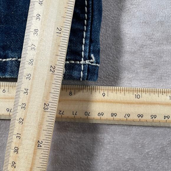 Y2K Miss Me Embellished Dark Wash Denim Capri Pants - Picture 6 of 8